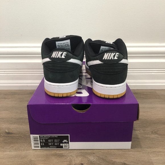 Nike SB Dunk Low Pro Black Gum - Picture 4 of 7